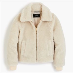 J.Crew Plush Fleece Bomber Jacket
